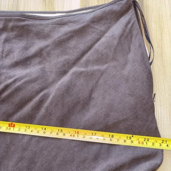 VTG Jones NY‎ Sz 12 Chocolate Brown Lace Linen Embroidered Silk Flare Skirt Boho - Picture 6 of 9